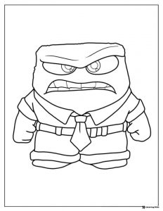 Inside Out 2 Anger with clenched teeth coloring