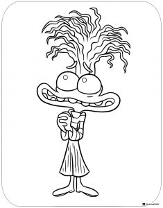 Inside Out 2 Anxiety character coloring page