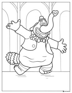 Inside Out 2 Bing Bong walking coloring page