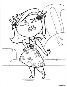 Inside Out 2 Disgust looking annoyed coloring