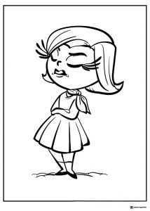 Inside Out 2 Disgust side view coloring
