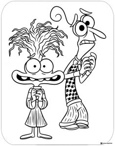 Inside Out 2 Embarrassment and Fear coloring