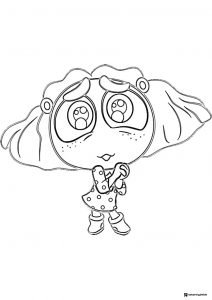 Inside Out 2 Ennui shyly looking down coloring