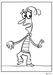 Inside Out 2 Fear scared coloring page