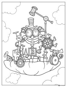 Inside Out 2 Imagination Land machine coloring