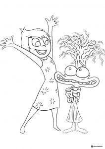 Inside Out 2 Joy and Ennui coloring page