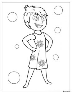 Inside Out 2 Joy posing coloring page