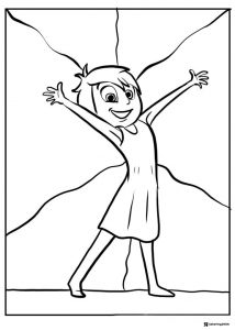 Inside Out 2 Joy with open arms coloring