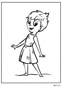 Inside Out 2 Joy with open arms coloring page