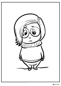 Inside Out 2 Sadness alone coloring page