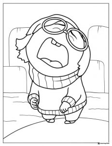 Inside Out 2 Sadness crying coloring page