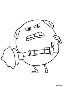 Inside Out 2 angry round officer coloring