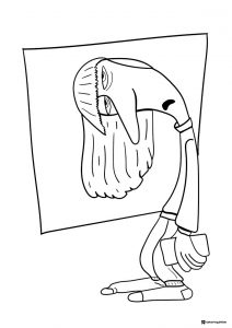 Inside Out 2 character design coloring page