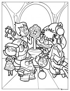 Inside Out 2 group of emotions coloring