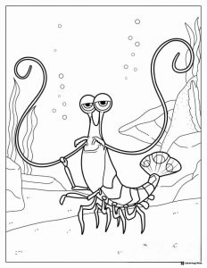 Jacques the Shrimp Coloring Page