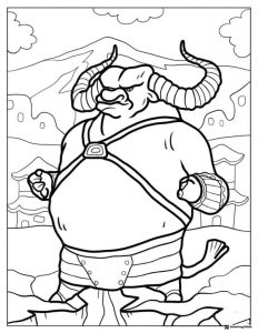 Kais minotaur Kung Fu Panda Coloring Page