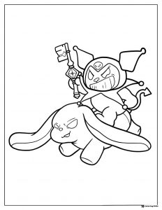 Kuromi Riding on Baku Coloring Page