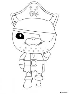 Kwazii the pirate from Octonauts coloring page