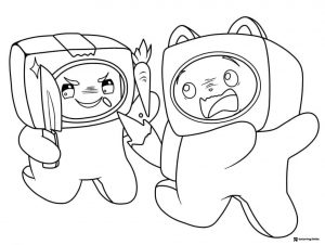 LankyBox Boxy and Foxy Imposter Coloring Sheet