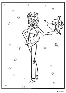 Lilith Holding a Key Coloring Page