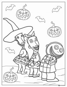 Lock Shock and Barrel with pumpkins Coloring