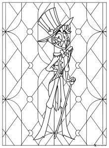 Lucifer Hazbin Hotel Coloring Page with patterns