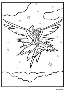 Lucifer Hazbin Hotel Coloring Page with wings