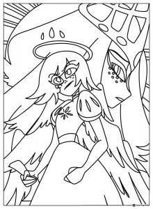 Lute and Vaggie Hazbin Hotel Coloring Page