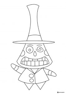 Mayor of Halloween Town Coloring Page Simple
