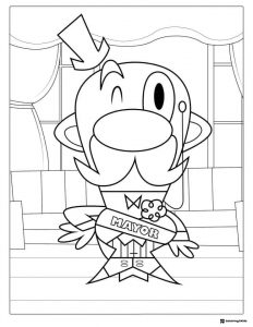 Mayor of Townsville Coloring Sheet in Office