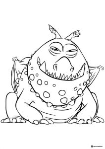 Meatlug Gronckle dragon coloring page