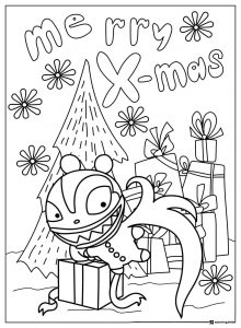 Merry X Mas Nightmare Before Christmas Coloring Sheet