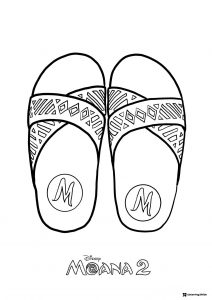 Moana 2 Sandals Coloring Page