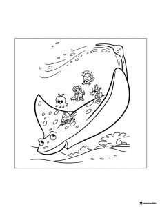 Mr. Ray and students coloring page