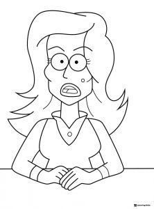 Ms. Gleeful Coloring Page