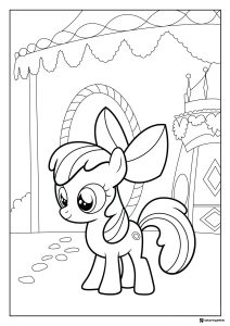 My Little Pony Apple Bloom at carnival coloring