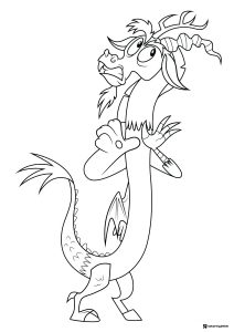 My Little Pony Discord standing coloring page