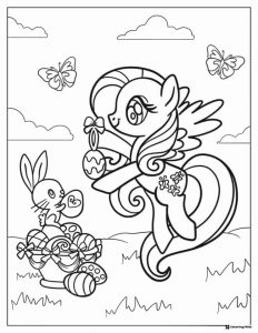 My Little Pony Easter with bunny coloring