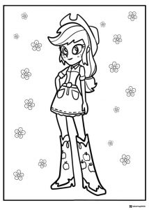 My Little Pony Equestria Girls Applejack coloring page