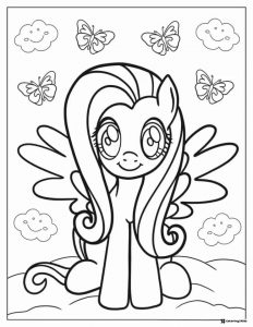 My Little Pony Fluttershy with butterflies coloring
