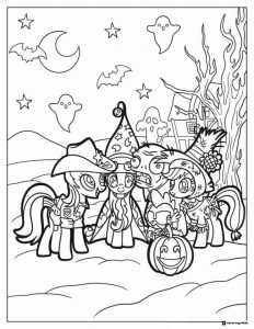 My Little Pony Halloween characters coloring