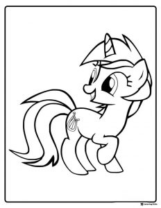 My Little Pony Lyra Heartstrings smiling coloring page