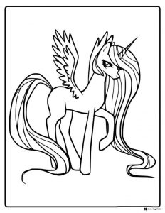 My Little Pony Princess Celestia coloring sheet