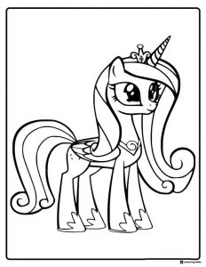 My Little Pony Princess Celestia with crown coloring