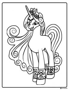 My Little Pony Princess Luna with intricate details coloring