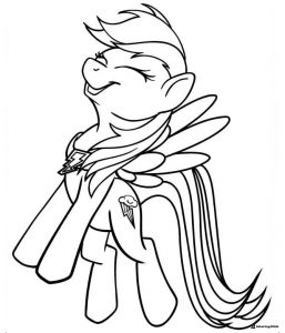 My Little Pony Rainbow Dash in flight suit coloring page