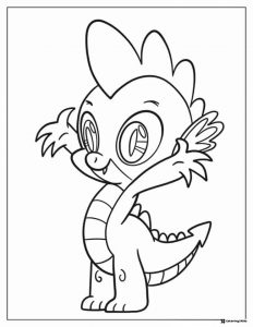 My Little Pony Spike dragon coloring page