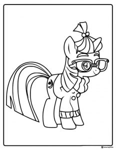 My Little Pony Zecora with glasses and scarf coloring
