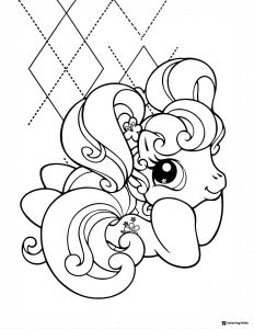 My Little Pony close up portrait coloring page