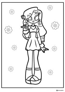 My Little Pony human with jewelry coloring page